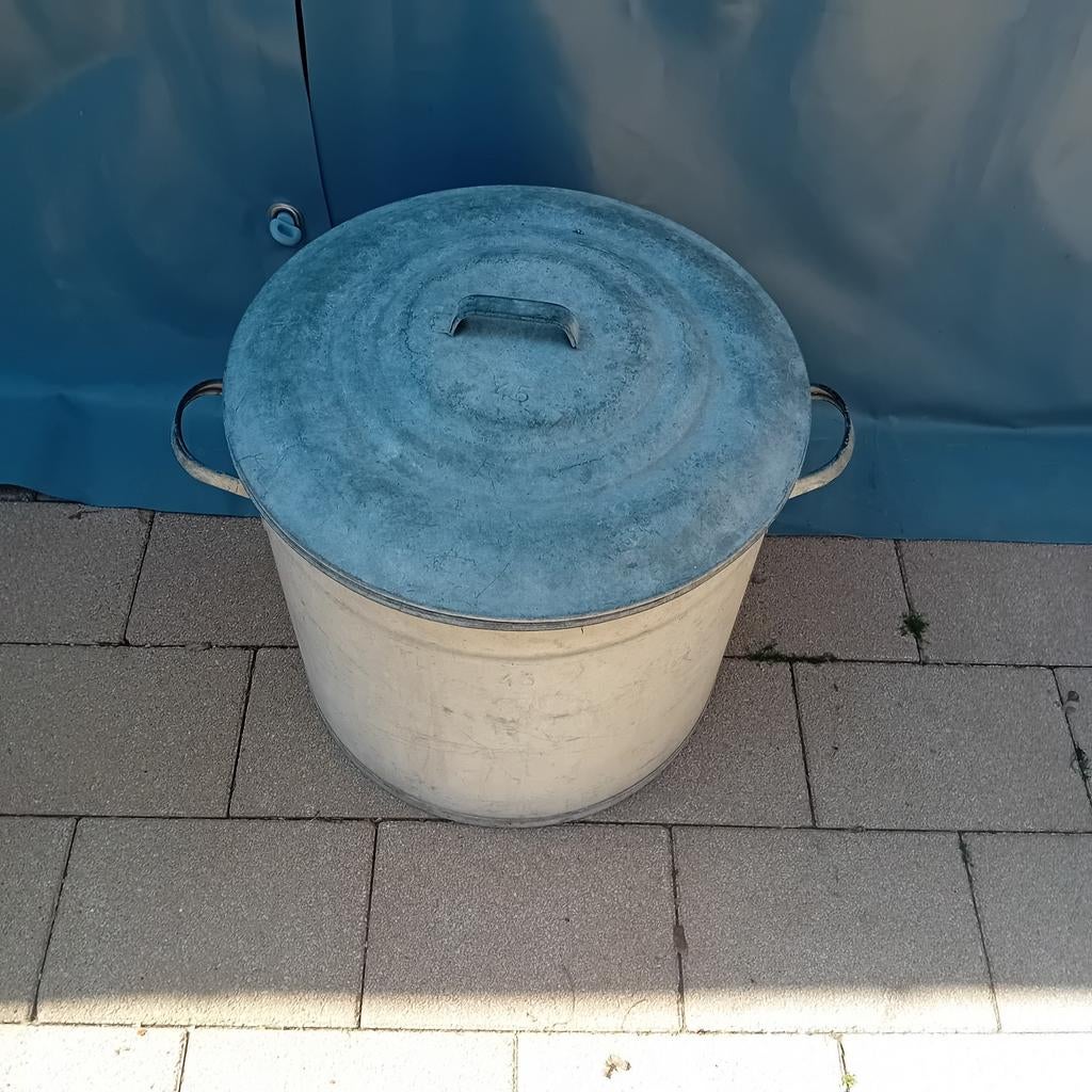 Vintage verzinkte teil, Ophalen, Rond, Metaal, Tuin