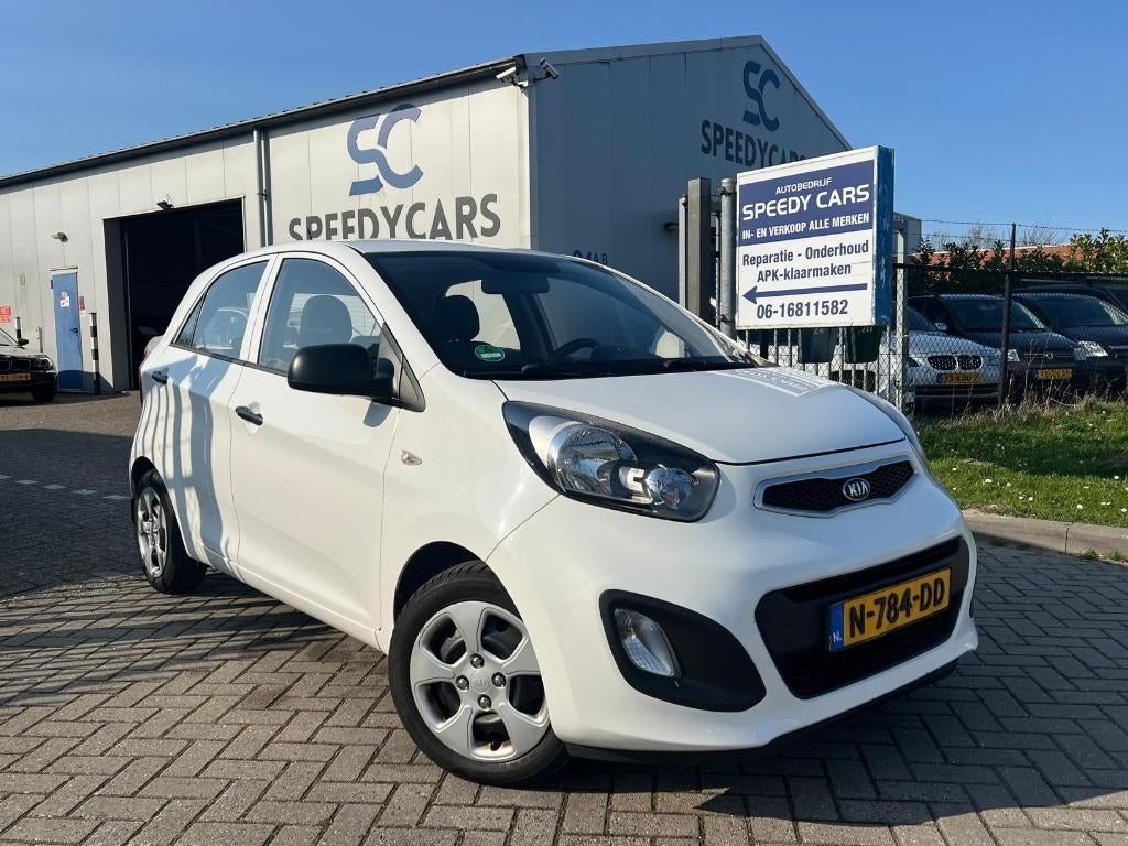 Kia Picanto 1.0 Cvvt 5DRS 2012 Airco Elektr Ramen, Voorwielaandrijving, Stof, Zwart, 4 cilinders