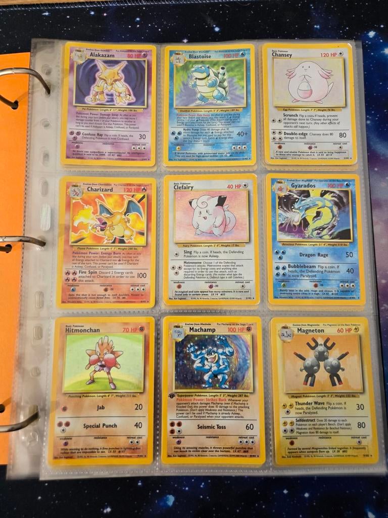 Vintage Pokemon base set - compleet - 102 - great condition, Ophalen, Gebruikt, Meerdere kaarten, Foil
