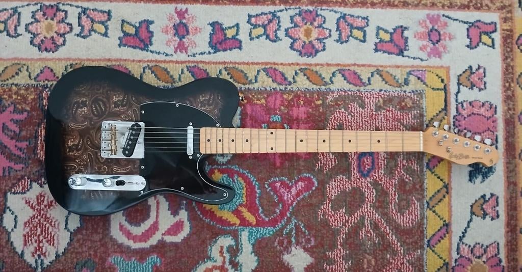 Harley Benton Telecaster TE-70 Paisley Seymour Duncan pickup, Ophalen of Verzenden, Zo goed als nieuw, Solid body, Overige merken