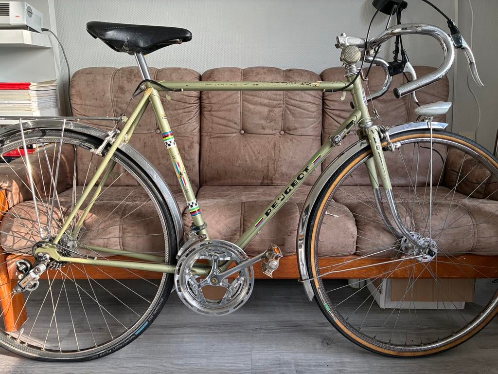 Vintage Peugeot racefiets/toerfiets 60/70s Mafac – project, Fietsen en Brommers, 55 tot 59 cm, Ophalen, Jaren '50