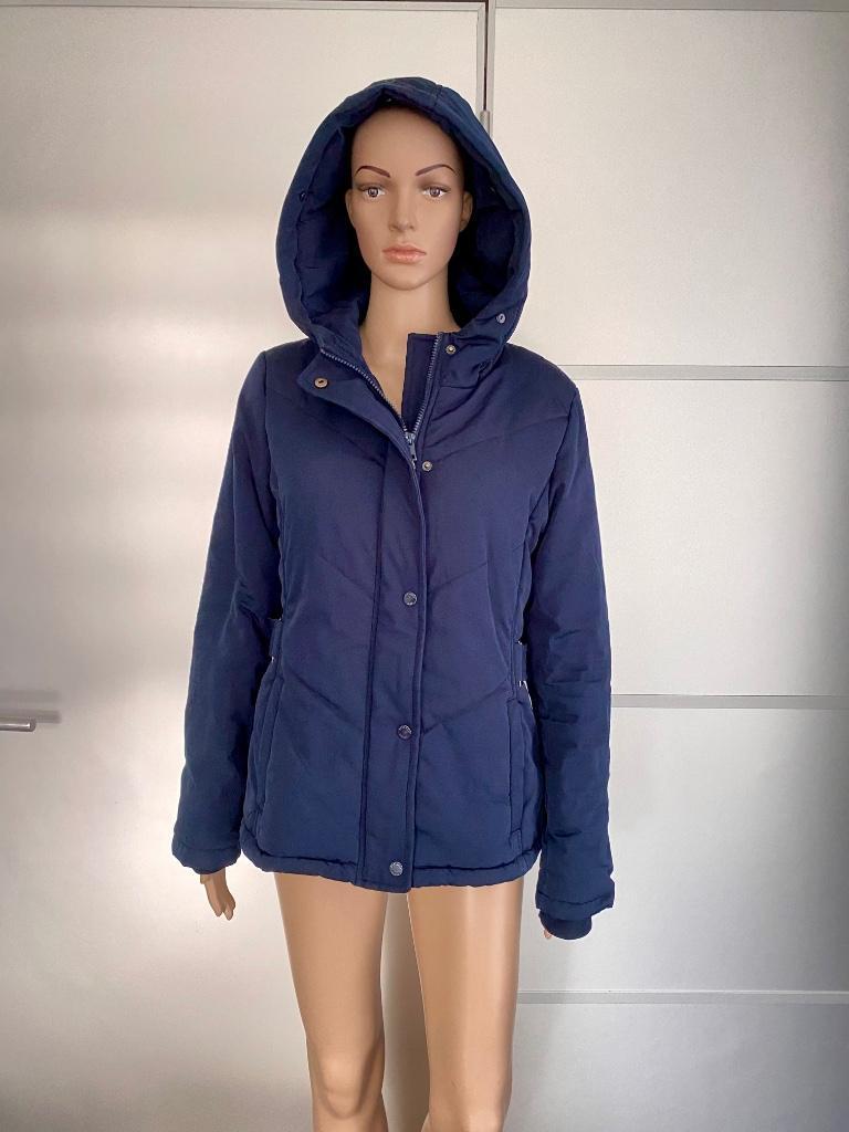 i556 Attentif maat 38=M jas winterjas jack puffer d-blauw, Kleding | Dames, Maat 38/40 (M), Blauw, Ophalen of Verzenden, Zo goed als nieuw