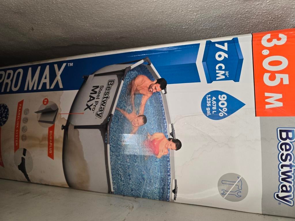 305cm Intex zwembad met zoutsysteem  en zandfilter, Ophalen, Opzetzwembad, Rechthoekig, Minder dan 80 cm