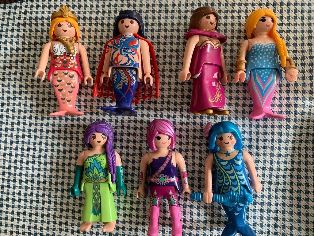 Playmobil: 7 poppetjes, prinses en zeemeermin, Ophalen of Verzenden, Zo goed als nieuw, Los playmobil