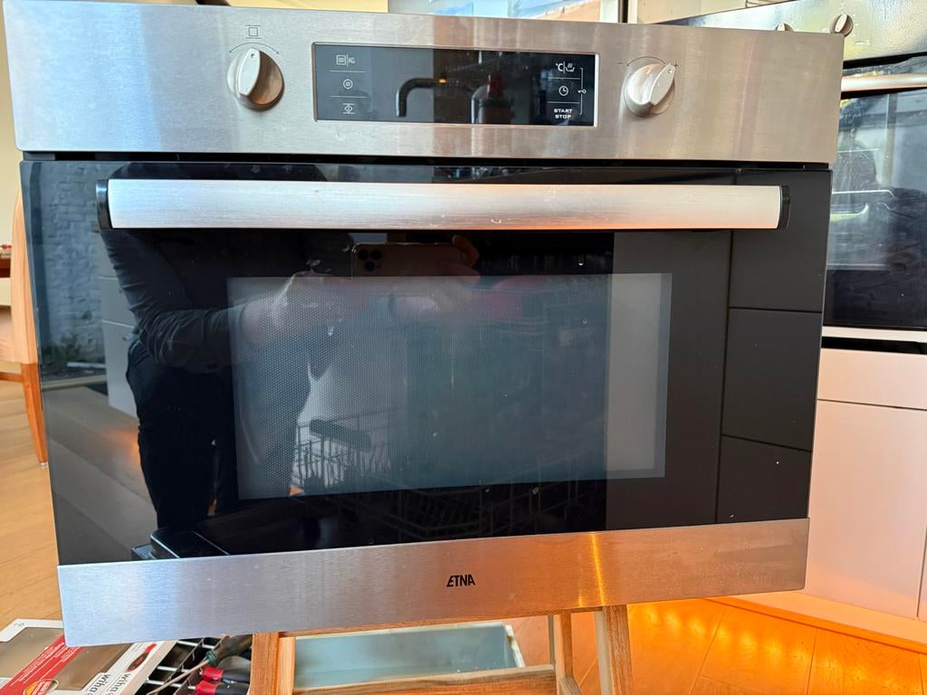 Etna T214ARVS/E04 Inbouw Combimagnetron (thermostaat defect), Ophalen, Combimagnetron, 60 cm of meer, Grill