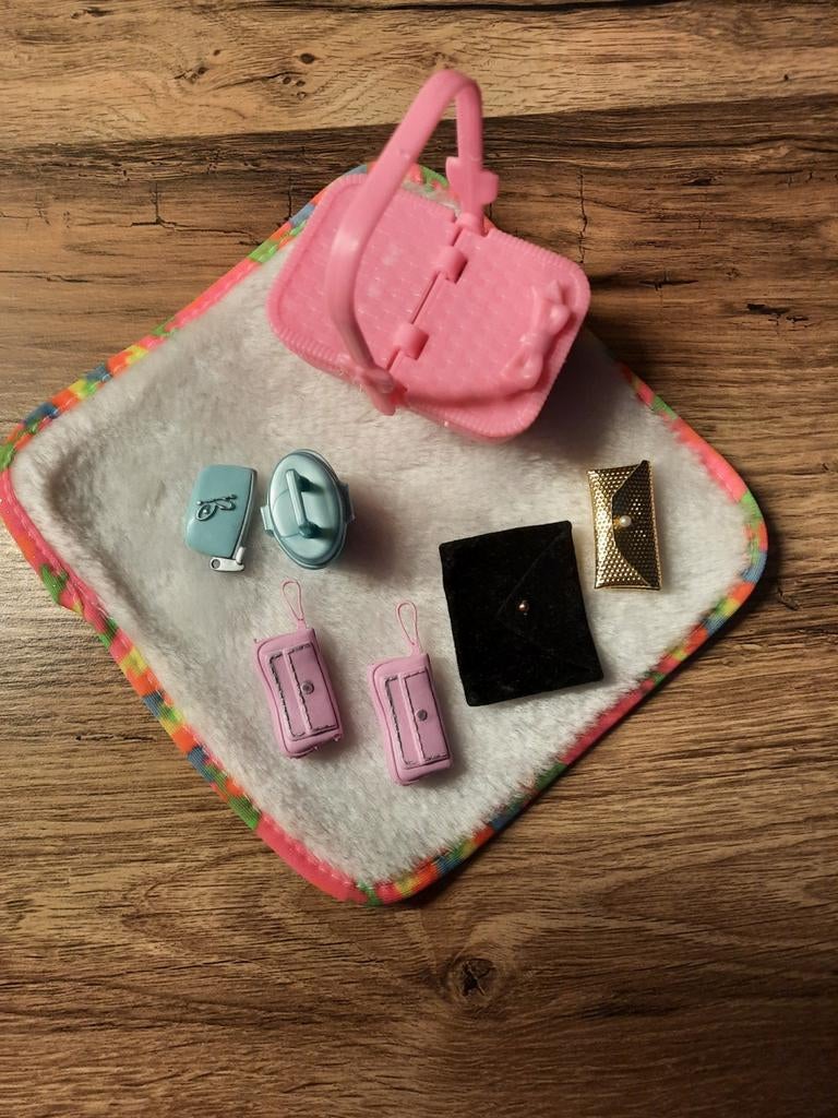 Tasjes en picknick mand voor barbie uit de jaren 90 vintage, Ophalen of Verzenden, Gebruikt