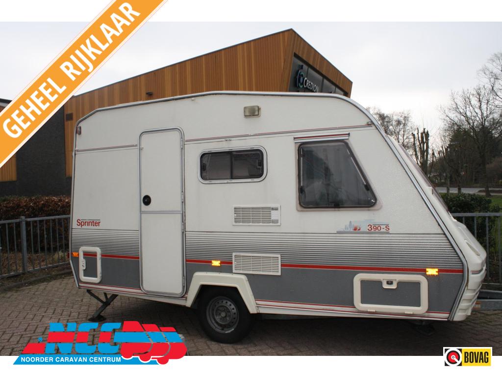 Beyerland Sprinter 390 S, Caravans en Kamperen, Caravans, tot en met 3, 500 - 750 kg, Treinzit, Beyerland, Dwarsbed, Overige typen