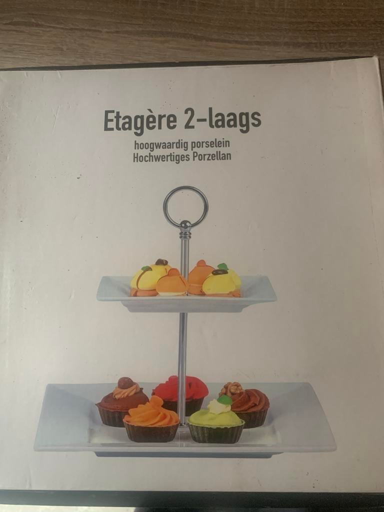 Etagère 2-laags van hoogwaardig porselein, Ophalen of Verzenden, Nieuw