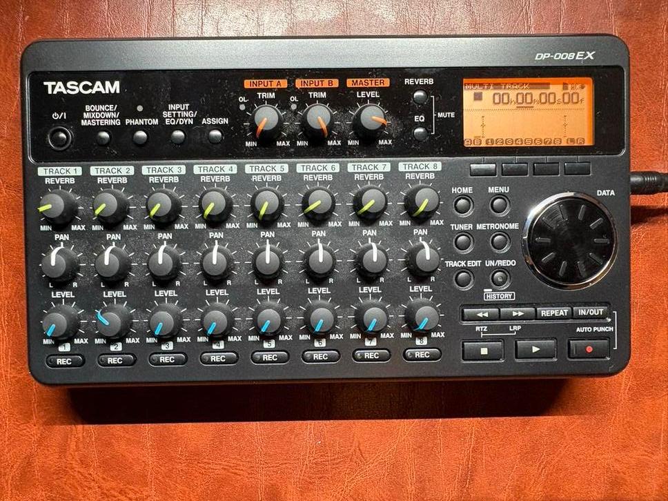 Tascam DP-008EX Digitale Multitrack Recorder, Verzenden, Zo goed als nieuw, 5 tot 10 kanalen, Microfooningang