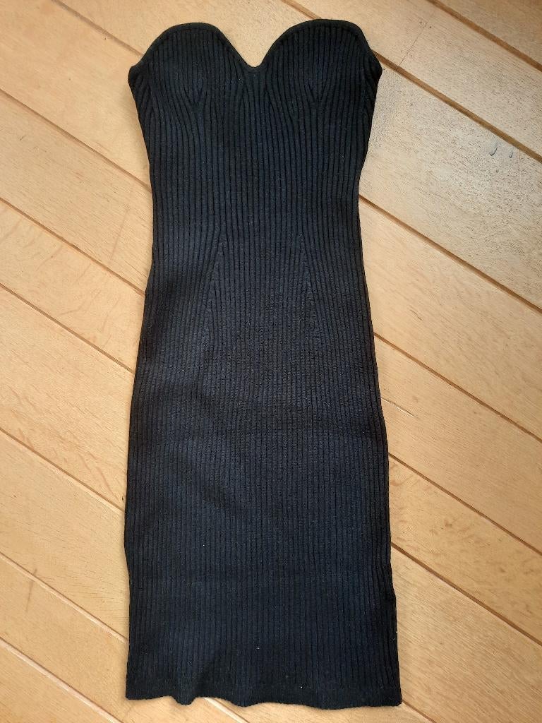 Loavies jurk LBD strapless bodyconjurk zwart maat M, Kleding | Dames, Jurken, Maat 38/40 (M), Zwart, Ophalen of Verzenden, Boven de knie