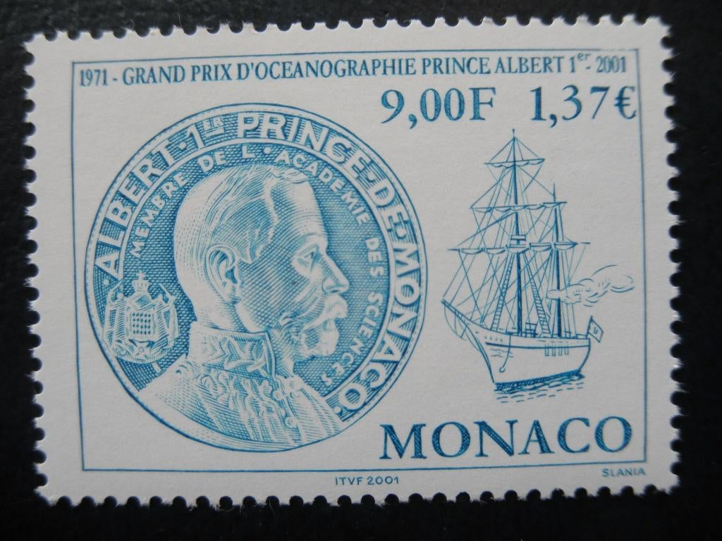 Postzegels Monaco 2001 oceanografie - cw. € 3,50 postfris., Ophalen of Verzenden, Postfris