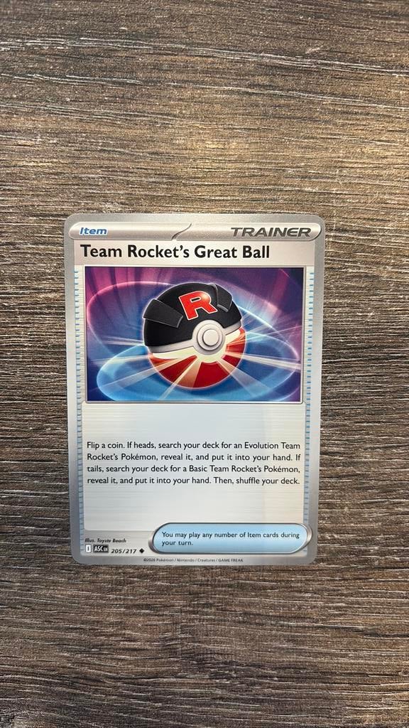 ASC Team Rocket’s Great Ball 205/217, Hobby en Vrije tijd, Verzamelkaartspellen | Pokémon, Ophalen of Verzenden, Zo goed als nieuw