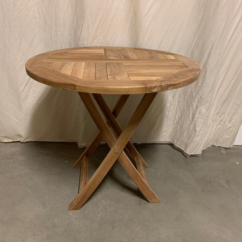 Tuintafel - opklapbaar - 80 cm - massief teak - TTM Wonen, TTM Wonen, Meubels – (Perzische) Tapijten en Woonaccessoires, Taag 63, 2491 CS, Den Haag (Forepark)