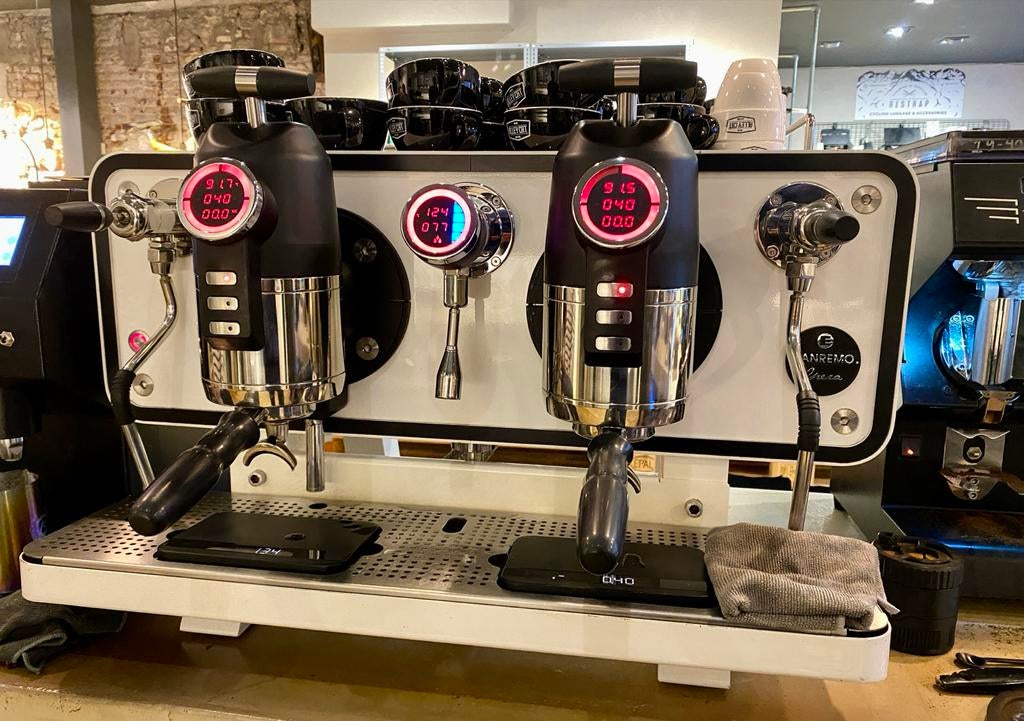 Sanremo Opera espressomachine, Witgoed en Apparatuur, Espresso apparaat, 10 kopjes of meer, Koffiebonen, Zo goed als nieuw