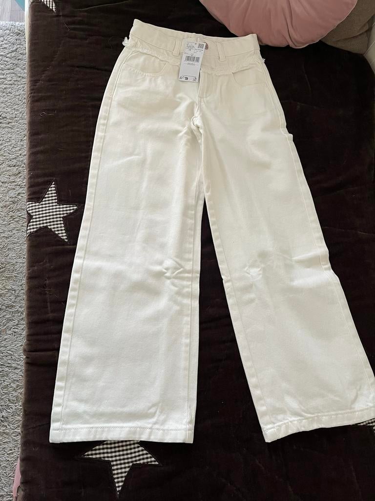 Witte spijkerbroek Mango Kids maat 140, Kinderen en Baby's, Ophalen of Verzenden, Nieuw, Meisje, Broek