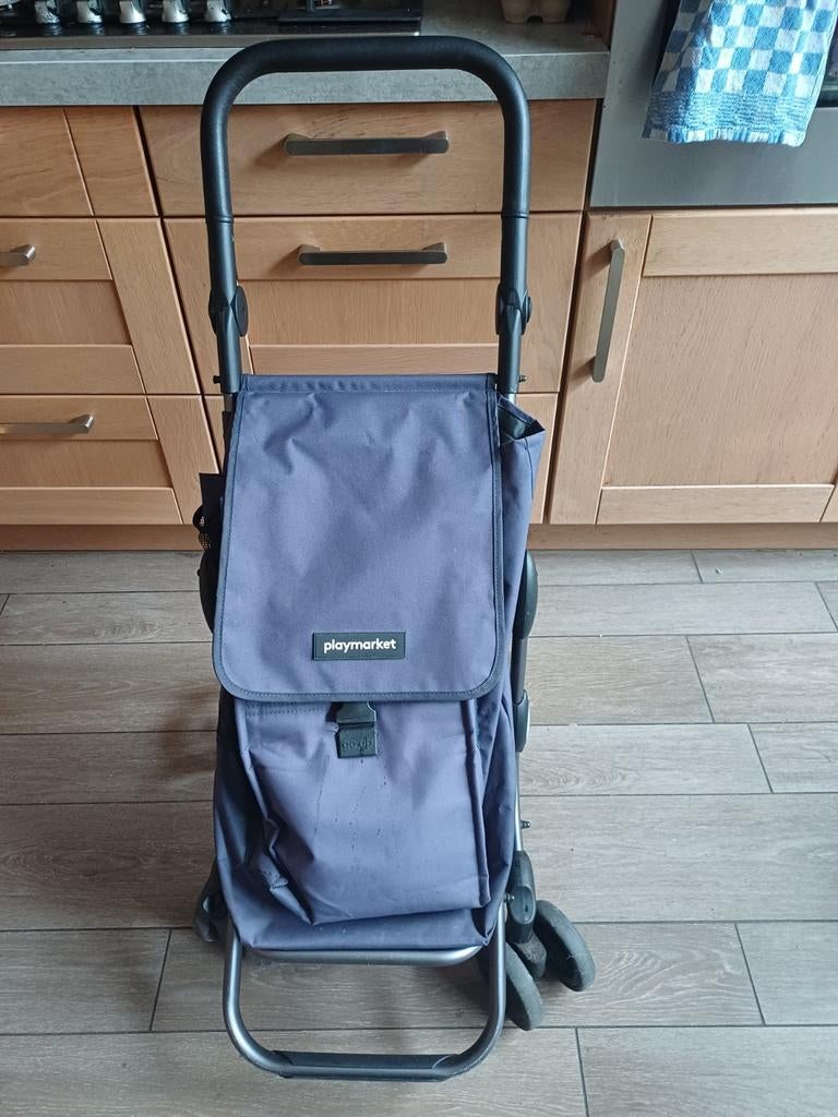 Boodschappentrolley, Ophalen of Verzenden, Zo goed als nieuw, Blauw, 30 cm of meer