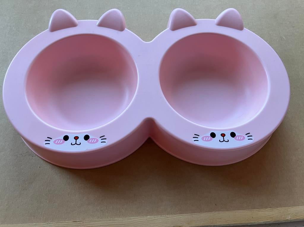 Poezen drink en voerbak, Ophalen of Verzenden, Zo goed als nieuw