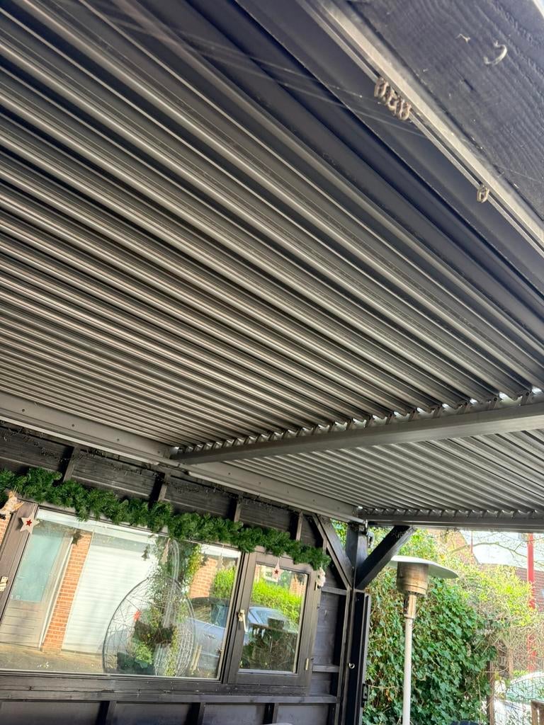 Lamellen veranda dak, Tuin en Terras, Ophalen, Gebruikt, Veranda