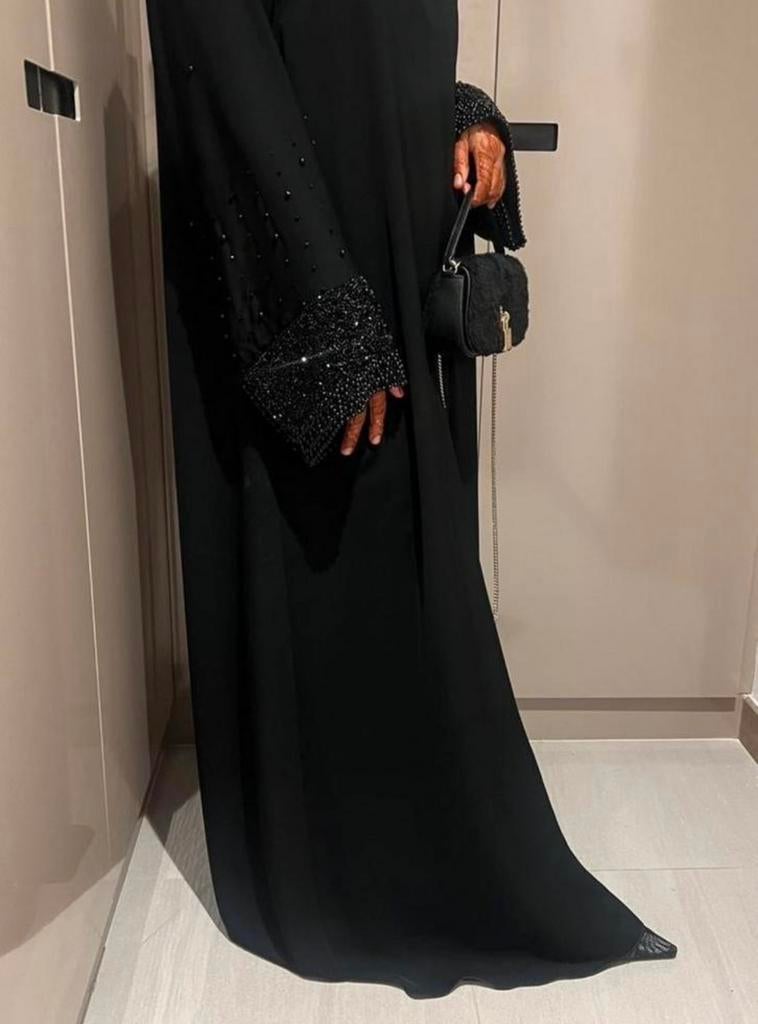 Zwarta abaya, Ophalen of Verzenden, Zo goed als nieuw, Maat 46/48 (XL) of groter, Overige typen