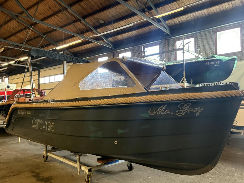 Oud Huijzer 616 Tender + Suzuki 60pk + Bimini + Bunkussen, Gebruikt, 6 meter of meer, 50 tot 70 pk, Polyester