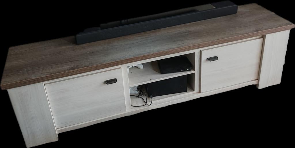 Modern tv meubel met opbergruimte, Huis en Inrichting, Kasten | Televisiemeubels, Ophalen, Gebruikt, 150 tot 200 cm, Minder dan 100 cm