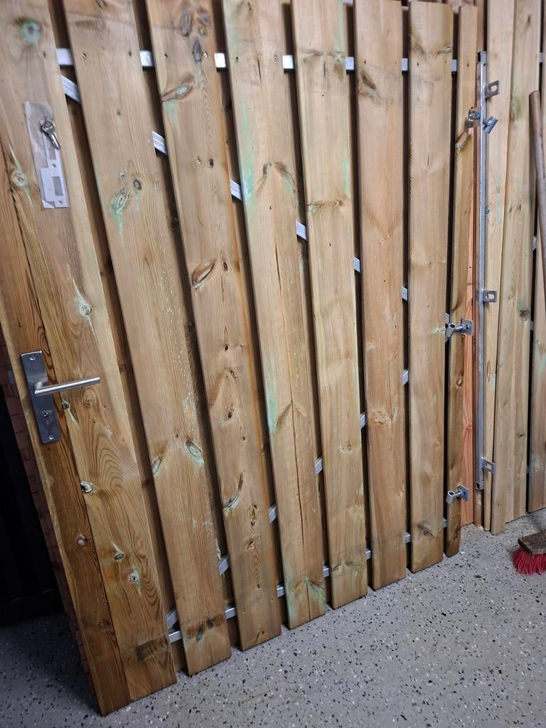 Schuttingdeur  poortdeur nieuw stalen frame 100x195 luxe deu, Ophalen, 100 tot 150 cm, Nieuw, Draaipoort