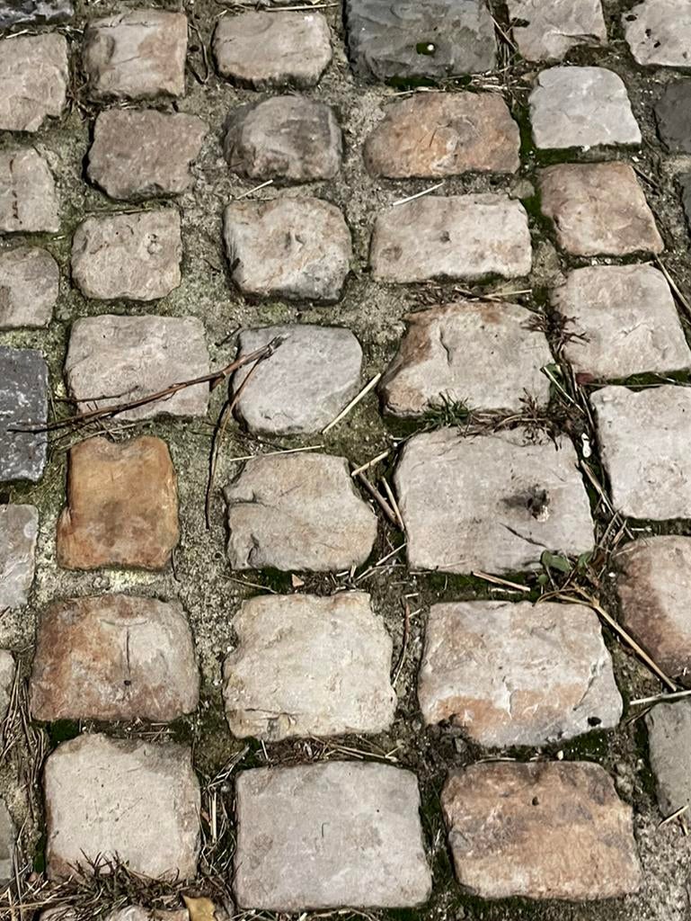 Kassei, Vossekop natuursteen, Gebruikt, Graniet, Beige, Ophalen of Verzenden