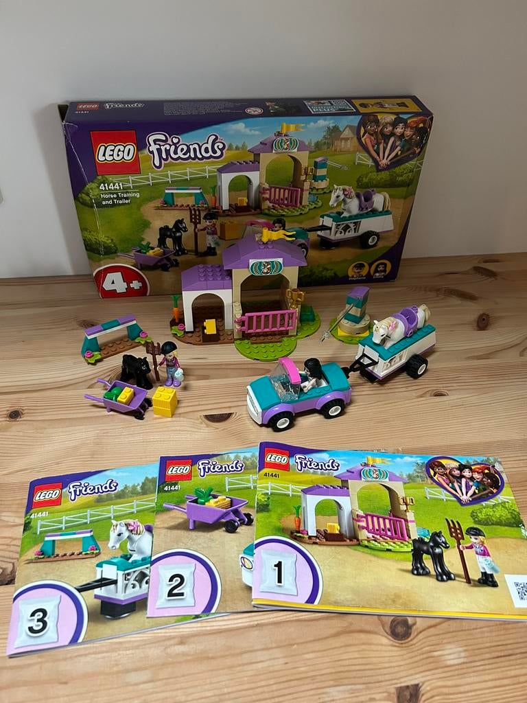 Lego friends 41441 paardentraining en aanhanger, Ophalen of Verzenden, Zo goed als nieuw