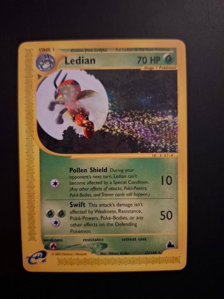 Ledian #15 Pokemon Skyridge Kaart - Zeldzaam!, Ophalen of Verzenden, Gebruikt, Losse kaart