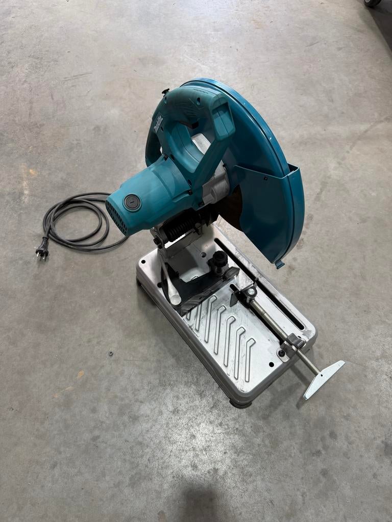 Makita LW1400 afkortzaag, Gebruikt, 70 mm of meer, Ophalen of Verzenden, Afkortzaag