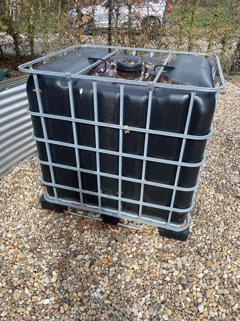 Ibc vat zwart, Tuin en Terras, Regentonnen, 150 liter of meer, Ophalen, Zo goed als nieuw
