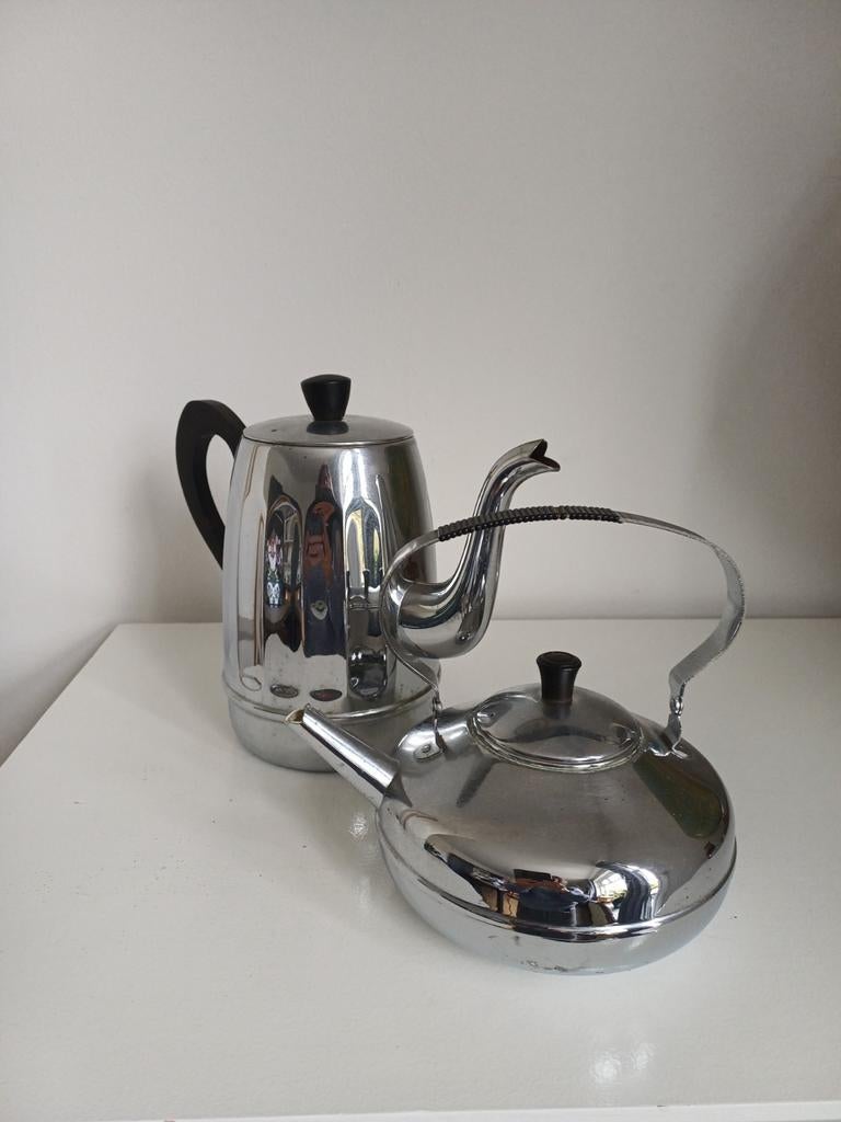 Retro Koffie- en Theepot Jaren '50 - G Bredemeijer, Antiek en Kunst, Ophalen of Verzenden