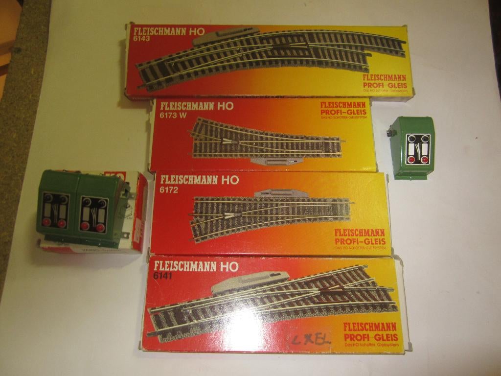 fleischmann ho profi rails elektr. wissels, Gebruikt, Gelijkstroom, Fleischmann, Rails