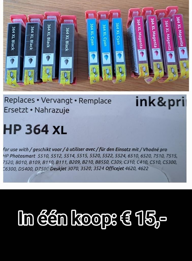 HP 364 XL inktpatronen, Ophalen, Nieuw
