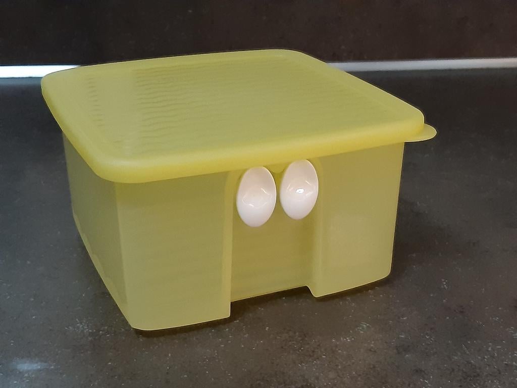 Tupperware koelkast / fridge smart 1 ltr geel, Ophalen of Verzenden, Geel