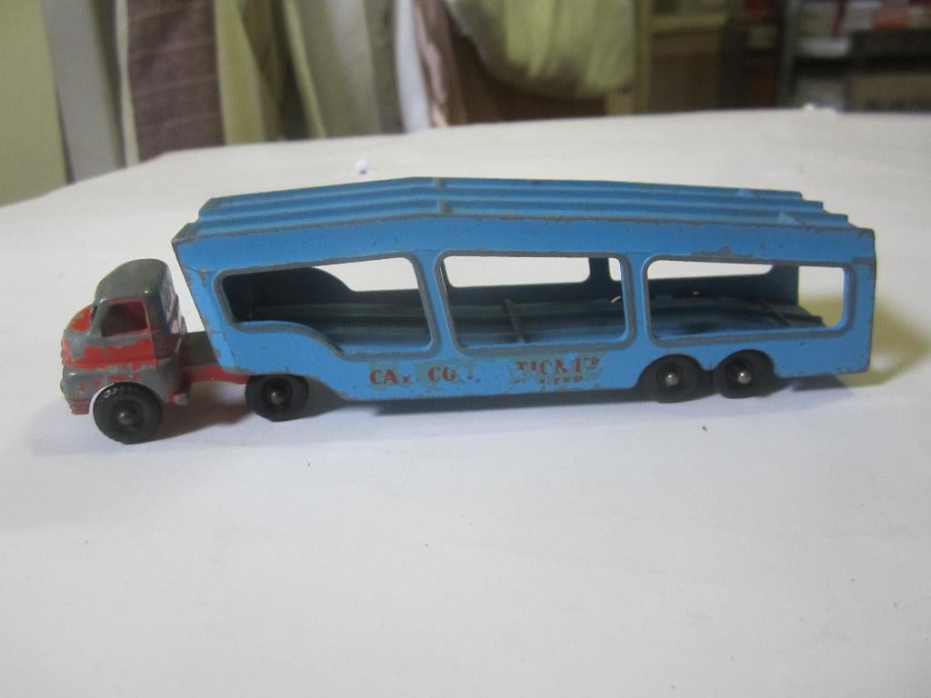 matchbox major pack autotransporter rode cab zwarte wielen, Ophalen of Verzenden