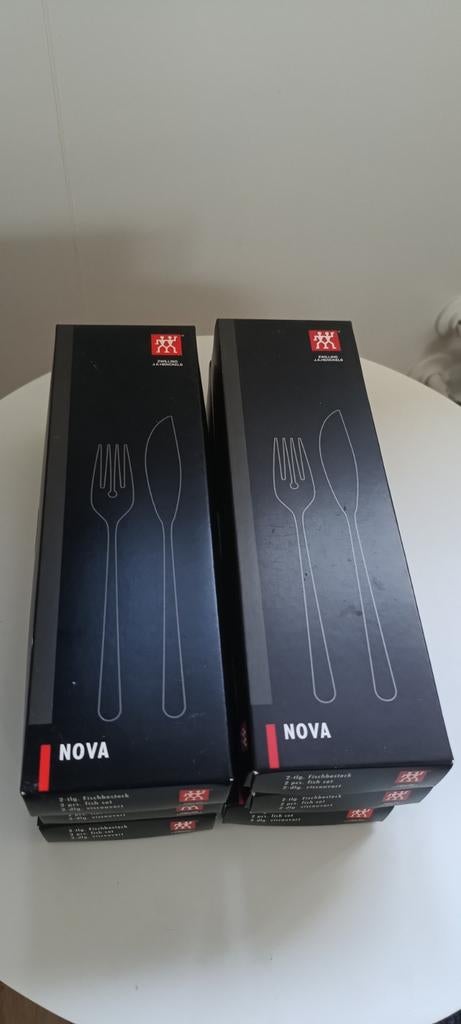 6 sets Zwilling Nova visbestek, Ophalen of Verzenden, Zo goed als nieuw, Rvs of Chroom