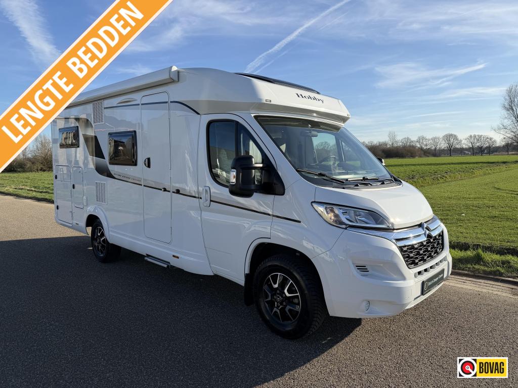 Hobby Optima Ontour V65 GE, Lithium, Elek. Fietslift, Solar, Ringverwarming, Fiat, Hobby, Bedrijf