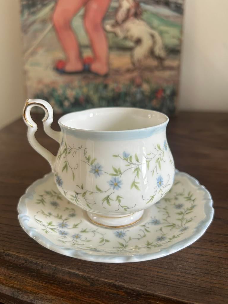 Royal Albert vergeet mij nietjes kop&schotel, Ophalen of Verzenden