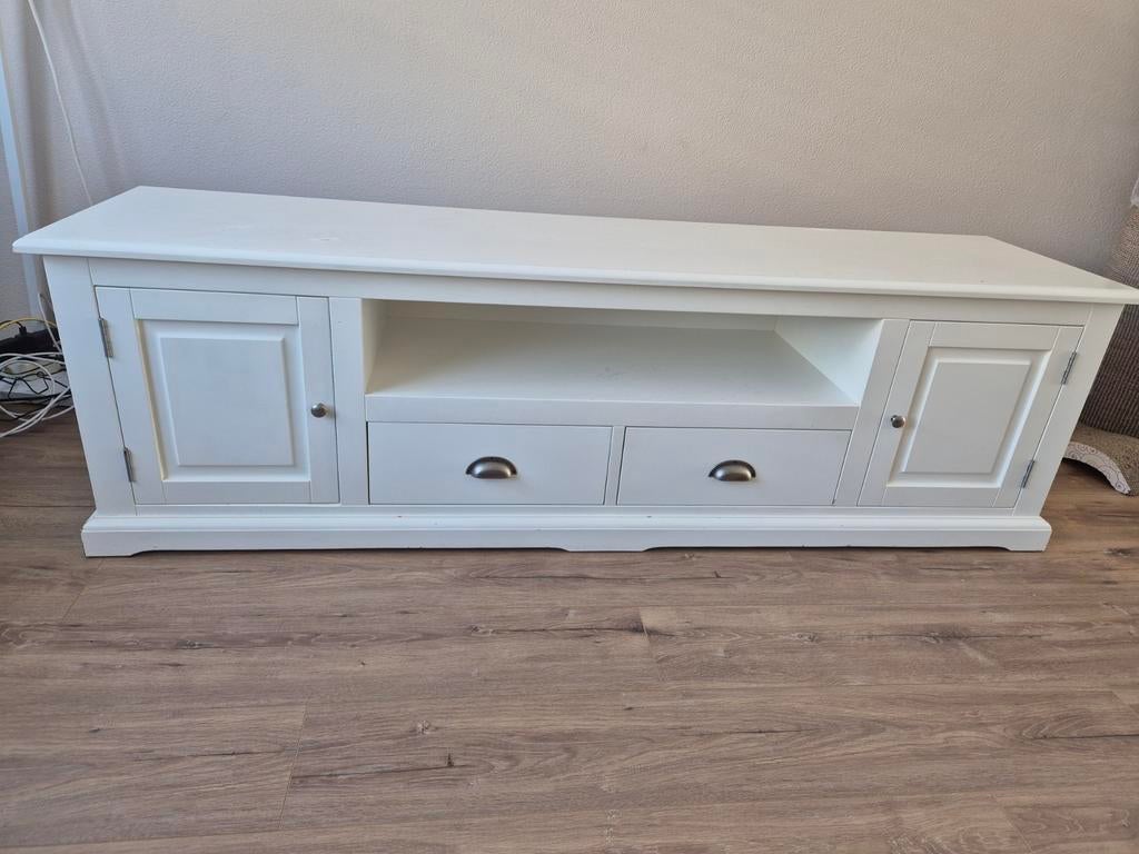 tv meubel wit/licht creme., Ophalen, Gebruikt, 150 tot 200 cm, Minder dan 100 cm