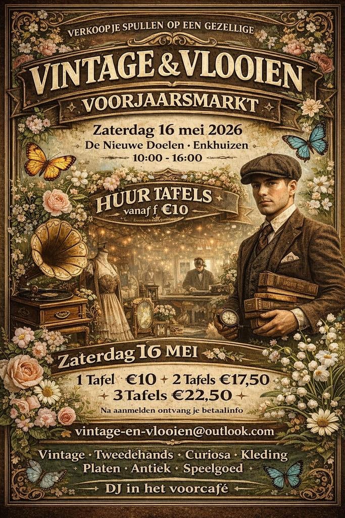 Vintage en Vlooien markt, Ophalen of Verzenden