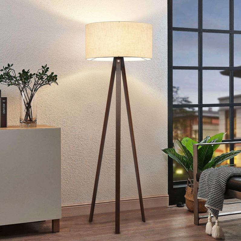 Asir 780SGN2603 Vloerlamp - Beige van 49 voor 9, 100 tot 150 cm, Nieuw, Ophalen of Verzenden, Hout