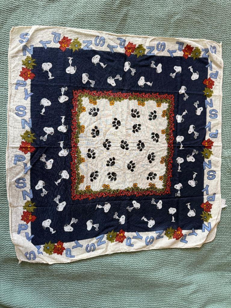 Snoopy doek sjaal 50 x 50, Kleding | Dames, Ophalen of Verzenden, Maat 36 (S), Sjaal, Onbekend