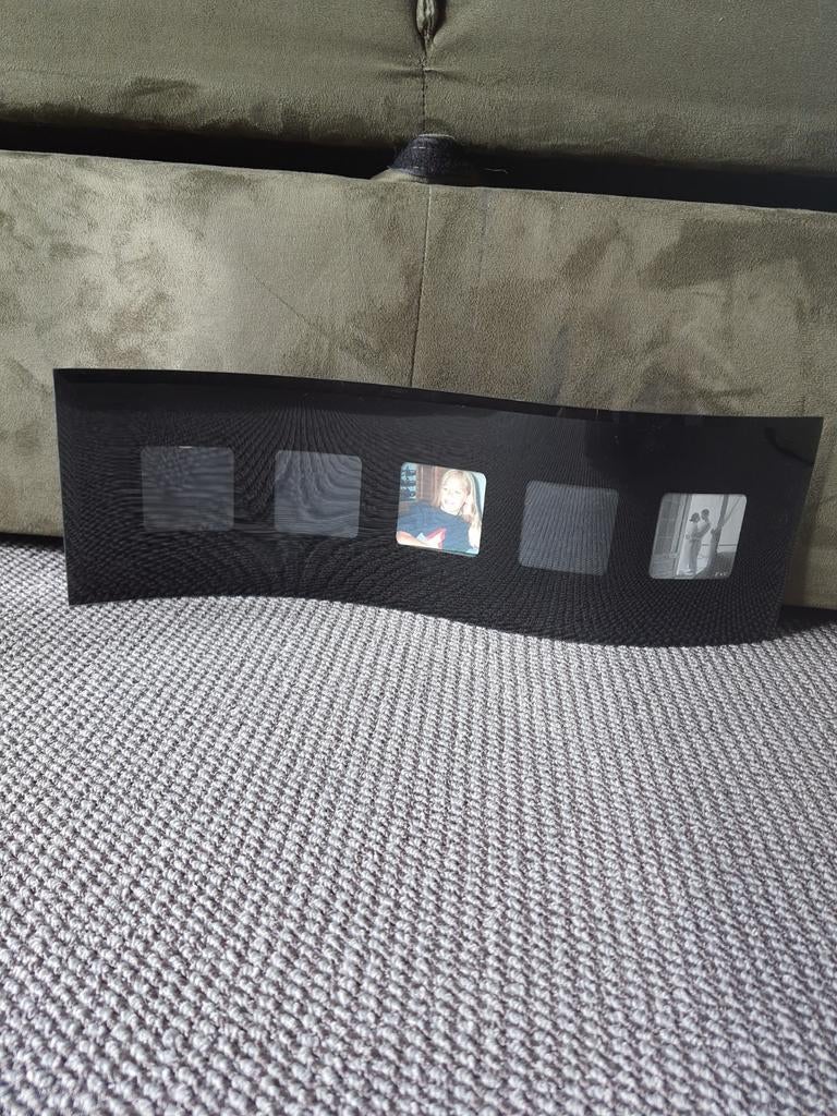 Zwart fotolijst glas voor 5 foto's, Ophalen of Verzenden, Gebruikt