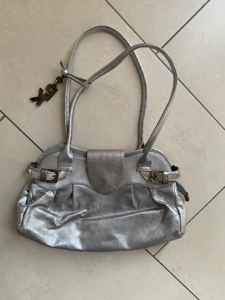 Nieuw zilver leer handtas Peter Kaiser, Ophalen of Verzenden, Nieuw, Overige kleuren, Handtas