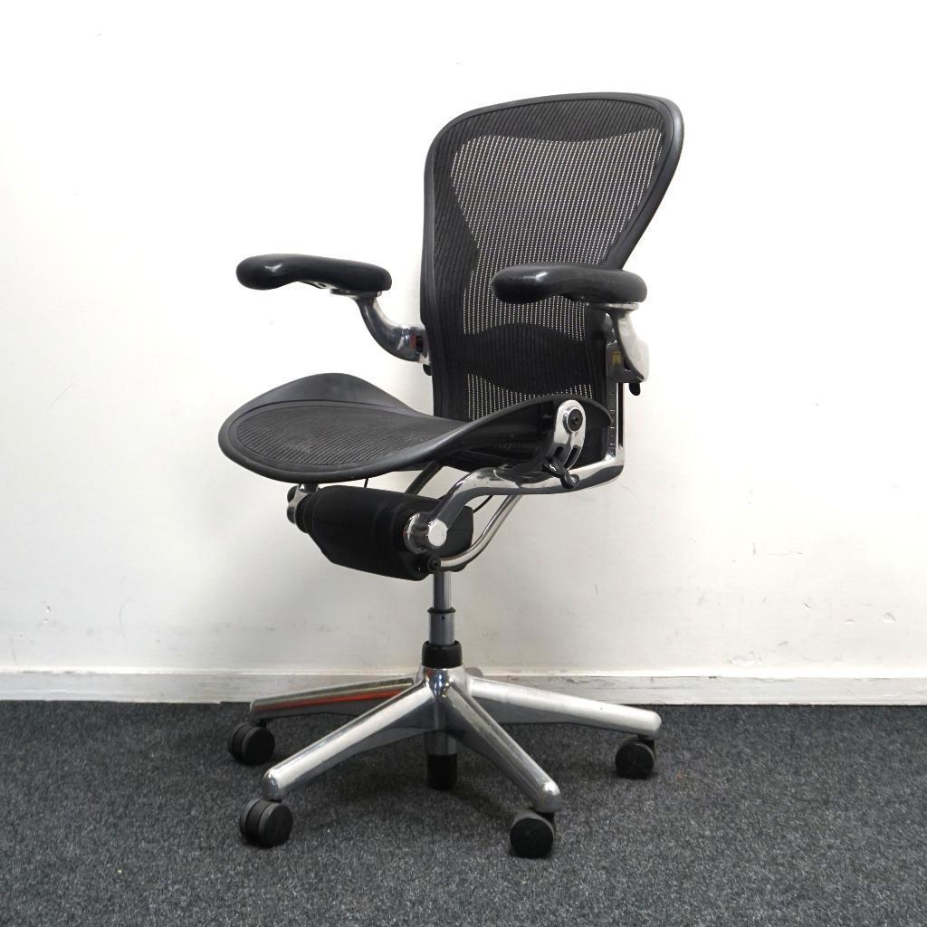 Herman Miller Aeron type B Bureaustoelen | Antraciet/Chroom, Gebruikt, Overige kleuren, -, -