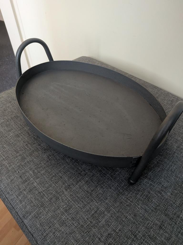 Dienblad, Ophalen of Verzenden, Gebruikt, Ovaal, Metaal