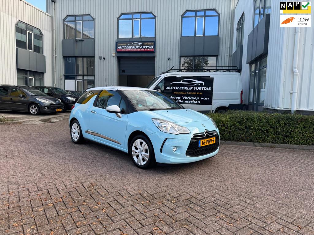 Citroen DS3 1.6 So Chic, Voorwielaandrijving, Euro 5, 4 cilinders, Blauw