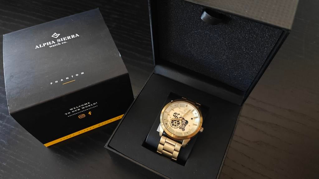 Alpha Sierra Heartbeat automatisch horloge, Overige merken, Staal, Polshorloge, Ophalen of Verzenden