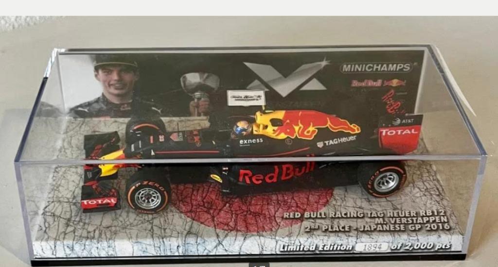 Max Verstappen Minichamps 1:43 Limited edition GP Japan 2016, Ophalen of Verzenden, Nieuw, Auto, MiniChamps